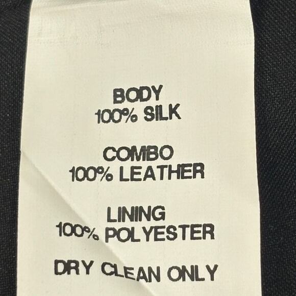 NWT Hunter Bell New York Peplum Silk Leather‎ Blouse Size 6 - Picture 7 of 7